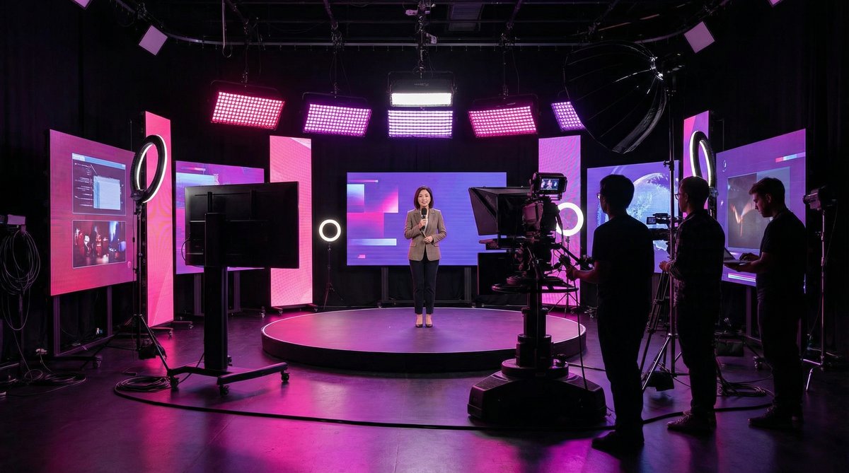 网红主播专业视频制作现场